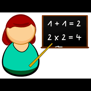 Animated Teacher Basic Math Lesson — People SVG