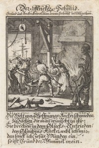 Ankersmid by Jan Luyken, created 1698, in paper; etching. Download this artwork as a high-resolution wallpaper for desktop, tablet, or mobile. — Art Wallpaper