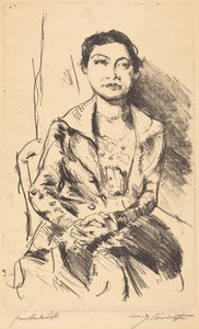 Anneliese Halbe by Lovis Corinth, created 1918, in lithograph in black on wove paper. Download this artwork as a high-resolution wallpaper for desktop, tablet, — Lovis Corinth Wallpaper