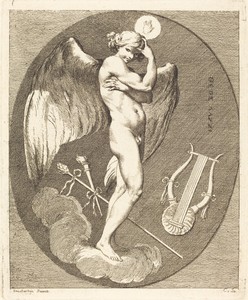 Apollo by Anne Claude Philippe Caylus, in etching on laid paper. Download this artwork as a high-resolution wallpaper for desktop, tablet, or mobile. — Anne Claude Philippe Caylus Wallpaper