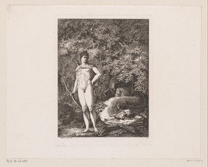 Apollo doodt de draak Python by Salomon Gessner, created 1771, in paper; etching. Download this artwork as a high-resolution wallpaper for desktop, tablet, or m — Fantasy Picture