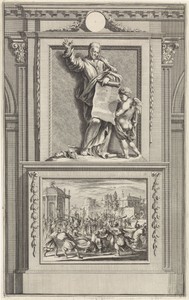 Apostel Timotheüs by Jan Luyken, created 1698, in paper; etching; engraving. Download this artwork as a high-resolution wallpaper for desktop, tablet, or mobile — Art Wallpaper