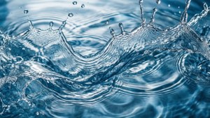 Forme organiche ispirate a increspature e schizzi d'acqua.