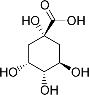 Chemical structure diagram of a cyclic organic molecule with hydroxyl and carbonyl groups. — Acid PNG