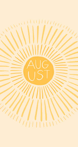 Ilustração de raios solares de agosto em tons de amarelo e creme. — Plano de fundo de agosto Papéis de Parede