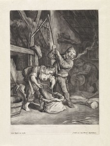 Augustus by Cornelis Dusart, created 1679 - 1704, in paper; engraving; mezzotint. Download this artwork as a high-resolution wallpaper for desktop, tablet, or m