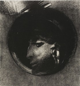Auricular Cell by Odilon Redon, created 1894, in Lithograph, with scraping on stone, in black on ivory China paper laid down on ivory wove paper. Download this — Odilon Redon Wallpaper