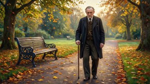 Wallpaper taman Victoria yang damai dengan warna musim gugur dan Watson