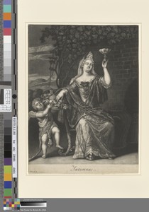 Autumnus by Pieter Schenk (I), in Mezzotint on medium, slightly textured, cream laid paper. Download this artwork as a high-resolution wallpaper for desktop, ta — Pieter Schenk (I) Wallpaper