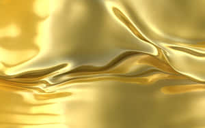 Goldener Stoff mit fließenden Falten und reflektierenden Glanzlichtern. — Blue Fade Hintergrundbild