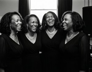 Candid backstage moment with Clara Ward Singers