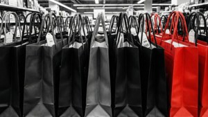 Arrangement of Black Friday shopping bags