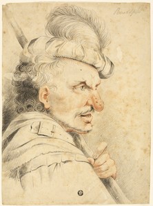 Bardolphe by John Hamilton Mortimer, created n.d., in Red and black chalk on buff wove paper, tipped onto ivory wove paper. Download this artwork as a high-reso — John Hamilton Mortimer Wallpaper