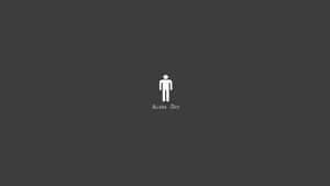White stick figure icon labeled alpha guy on dark gray background — Mix Color Picture