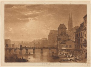Basle by Charles Turner, created published 1807, in etching and mezzotint. Download this artwork as a high-resolution wallpaper for desktop, tablet, or mobile. — Charles Turner Wallpaper