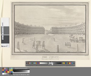 Bath: The Circus by John Robert Cozens, in Etching, hand colored with gray wash on moderately thick, slightly textured, beige laid paper. Download this artwork — John Robert Cozens Wallpaper