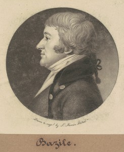 Bazile by Charles B. J. Févret de Saint-Mémin, created 1801, in mezzotint and engraving in black on wove paper mounted to brown wove paper. Download this artwor — Charles B. J. Févret de Saint-Mémin Wallpaper