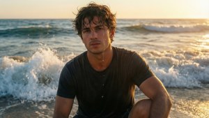 Ouf, se relaxant sur la plage