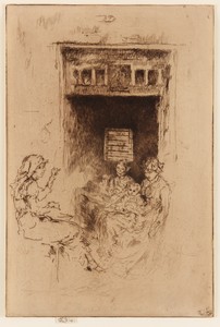 Bead Stringers by James McNeill Whistler, created 1879-1880, in Etching; ink on paper. Download this artwork as a high-resolution wallpaper for desktop, tablet, — Portrait Background