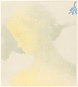 Béatrice by Odilon Redon, created 1897, in color lithograph on chine collé. Download this artwork as a high-resolution wallpaper for desktop, tablet, or mobile. — Odilon Redon Wallpaper
