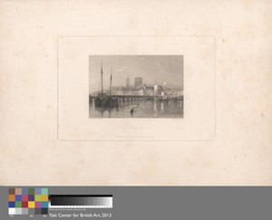 Beaugency by Robert Brandard, in Etching and engraving on thick, slightly textured, beige wove paper. Download this artwork as a high-resolution wallpaper for d — Robert Brandard Wallpaper