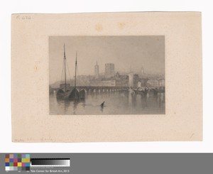 Beaugency by Robert Brandard, in Etching and engraving; early engraver's proof on moderately thick, slightly textured, beige wove paper. Download this artwork a — Robert Brandard Wallpaper