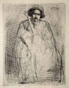 Becquet by James McNeill Whistler, created 1871, in etching and drypoint. Download this artwork as a high-resolution wallpaper for desktop, tablet, or mobile. — James McNeill Whistler Wallpaper