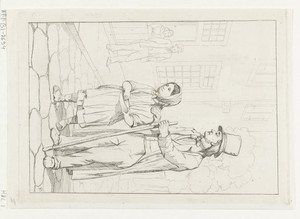 Bedelaars by Karel Frederik Bombled, created 1832 - 1902, in paper; etching. Download this artwork as a high-resolution wallpaper for desktop, tablet, or mobile — Karel Frederik Bombled Wallpaper
