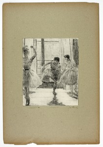 Before the Ballet Class by Georges-William Thornley, created 1889–90, in Lithograph in black on paper. Download this artwork as a high-resolution wallpaper for — Georges-William Thornley Wallpaper