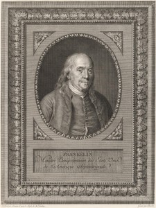 Benjamin Franklin by Justus Chevillet, created c. 1778-85, in Engraving on paper. Download this artwork as a high-resolution wallpaper for desktop, tablet, or m — Architecture Picture