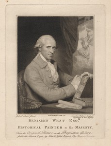 Benjamin West by Caroline Watson, created 1786, in Stipple engraving on paper. Download this artwork as a high-resolution wallpaper for desktop, tablet, or mobi — Portrait Background