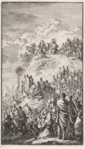 Bergrede by Jan Luyken, created 1712, in paper; etching. Download this artwork as a high-resolution wallpaper for desktop, tablet, or mobile. — Art Wallpaper