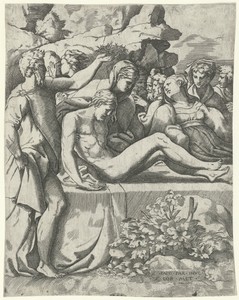 Bewening by Cornelis Massijs, created 1538, in paper; engraving. Download this artwork as a high-resolution wallpaper for desktop, tablet, or mobile. — Cornelis Massijs Wallpaper