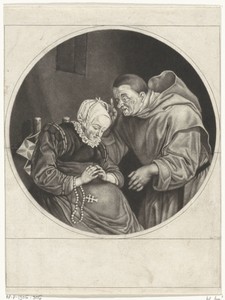 Biecht by Cornelis Dusart, created 1670 - 1704, in paper; engraving; mezzotint. Download this artwork as a high-resolution wallpaper for desktop, tablet, or mob — Cornelis Dusart Wallpaper