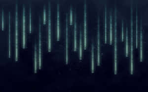 Glowing vertical streams of binary code on a dark digital background. — 1280x960 Picture