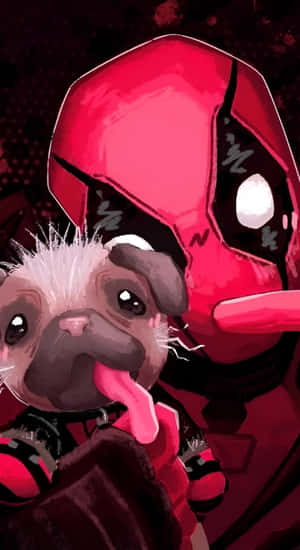 Deadpool dengan Anjing Imut