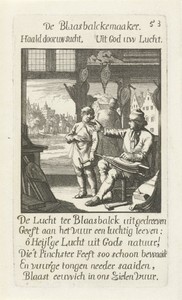 Blaasbalgmaker by Jan Luyken, created 1694, in paper; etching. Download this artwork as a high-resolution wallpaper for desktop, tablet, or mobile. — Art Wallpaper