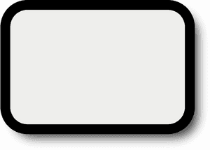A white rounded rectangle with a black border — Border Design PNG