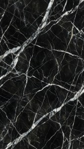 Elegant sort marmor tapet med hvide årer til iOS 17