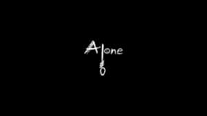 Ordet 'Alone' i hvid kridtstil tekst gentaget og lagdelt på en sort baggrund. — Sort Vinduer Wallpapers
