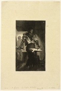 Blacksmith by Eugène Delacroix, created 1833, in Aquatint on cream Japanese tissue. Download this artwork as a high-resolution wallpaper for desktop, tablet, or — Illustration Wallpaper