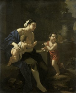 Blowing Bubbles by Pieter van der Werff, created 1700 - 1722, in panel; oil paint (paint). Download this artwork as a high-resolution wallpaper for desktop, tab — Pieter van der Werff Wallpaper