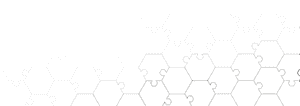 Abstract geometric hexagon pattern in gray on black background