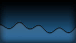 Abstract blue wave silhouette on gradient background