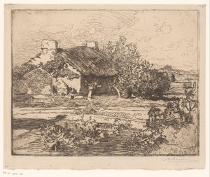 Boerderij by Auguste Lepère, created 1859 - 1915, in paper; etching; drypoint. Download this artwork as a high-resolution wallpaper for desktop, tablet, or mobi — Travel Background