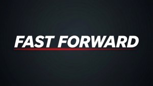 Logo testuale 'FAST FORWARD' in grassetto con accento rosso
