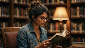 Ileana D'cruz læser på biblioteket