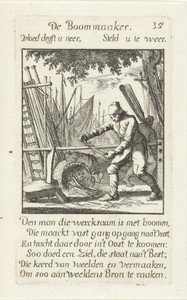 Boommaker by Caspar Luyken, created 1694, in paper; etching. Download this artwork as a high-resolution wallpaper for desktop, tablet, or mobile. — Art Wallpaper