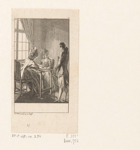 Bordurende dames by Daniel Nikolaus Chodowiecki, created 1780, in paper; etching. Download this artwork as a high-resolution wallpaper for desktop, tablet, or m — Daniel Nikolaus Chodowiecki Wallpaper