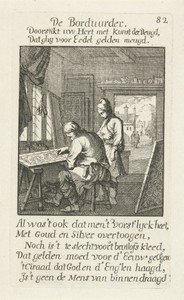 Borduurder by Caspar Luyken, created 1694, in paper; etching. Download this artwork as a high-resolution wallpaper for desktop, tablet, or mobile. — Art Wallpaper